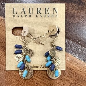 Lauren Ralph Lauren Gold and Turquoise Earrings